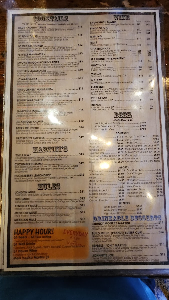 John Cutter Menu - Image 5